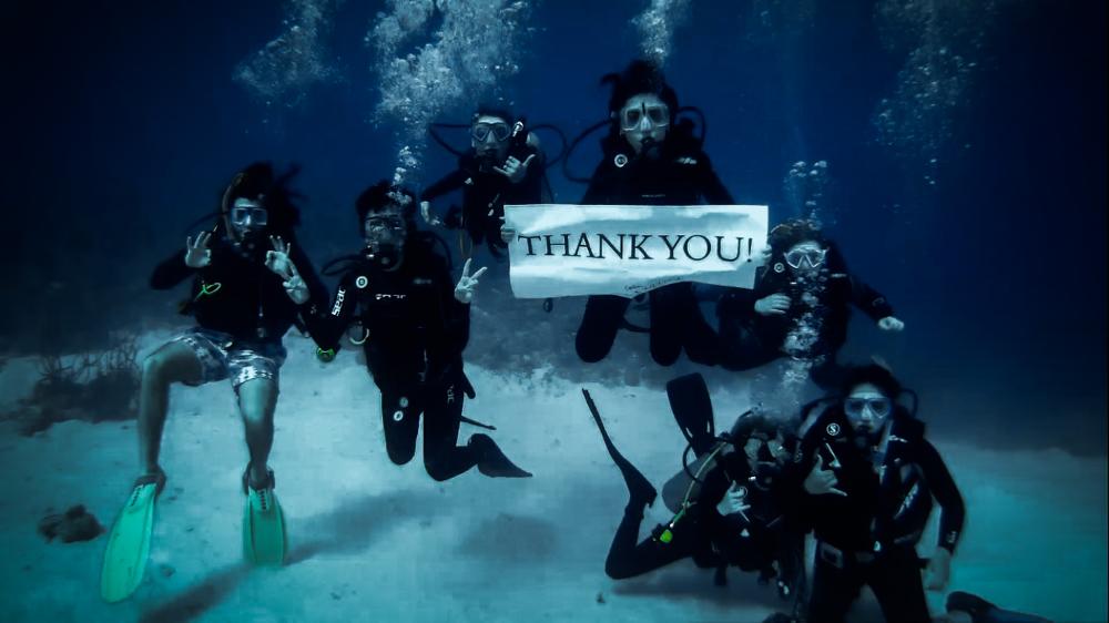 Underwater Thank You